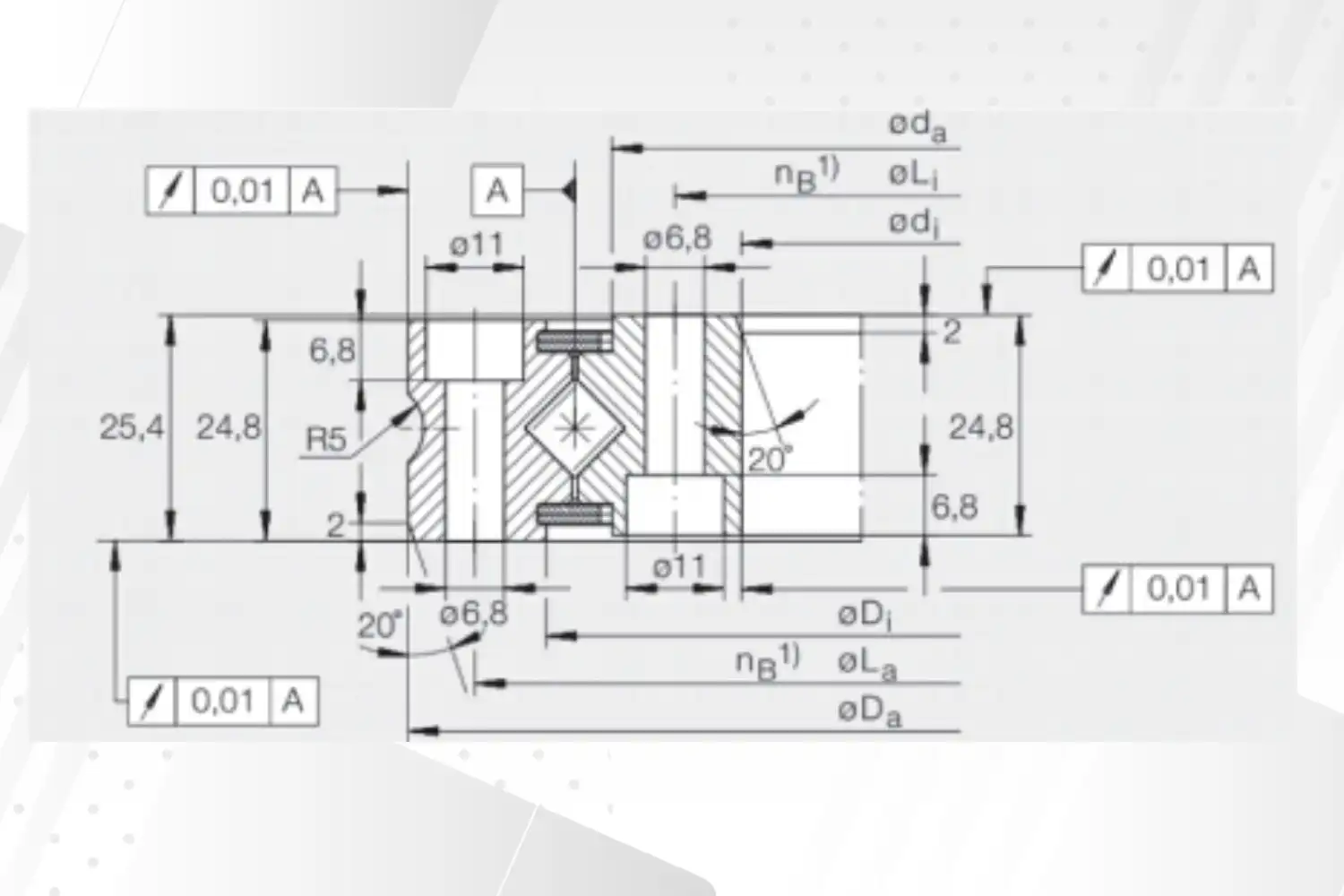 XSU Cross Roller Bearings for Medical and Aerospace Gear