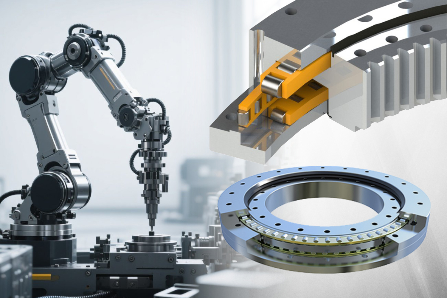 Triple Row Roller Slewing Bearings in Modern Industrial Robotics