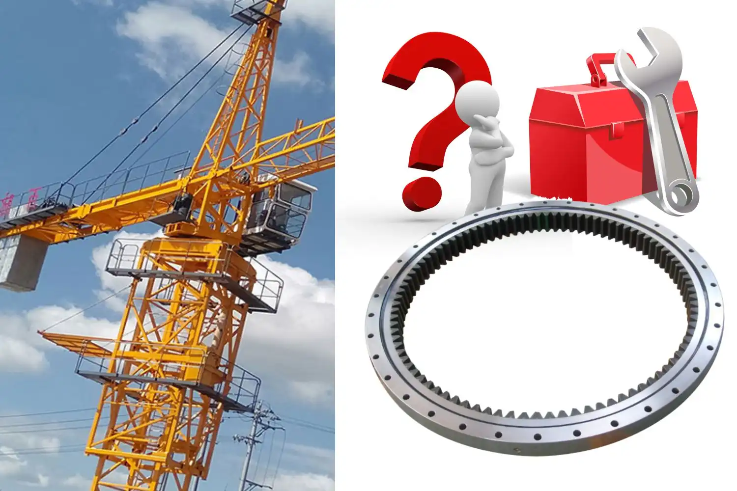 What Causes Tower Crane Slewing Bearing Wear and Tear?