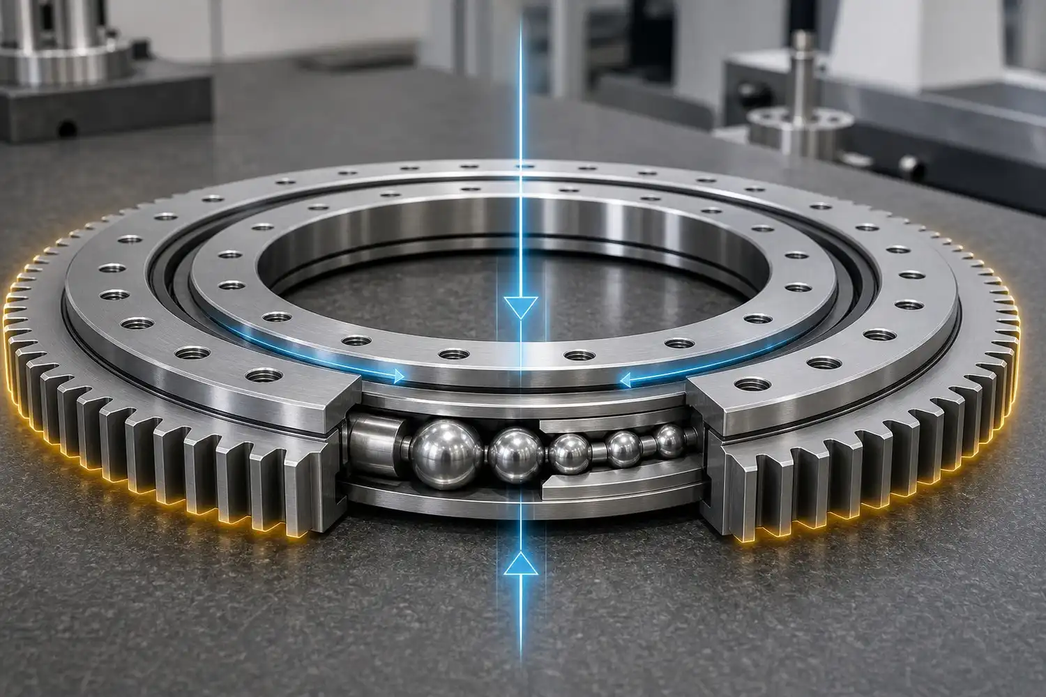Compact Yet Strong: Single Row Ball Slewing Bearing Features